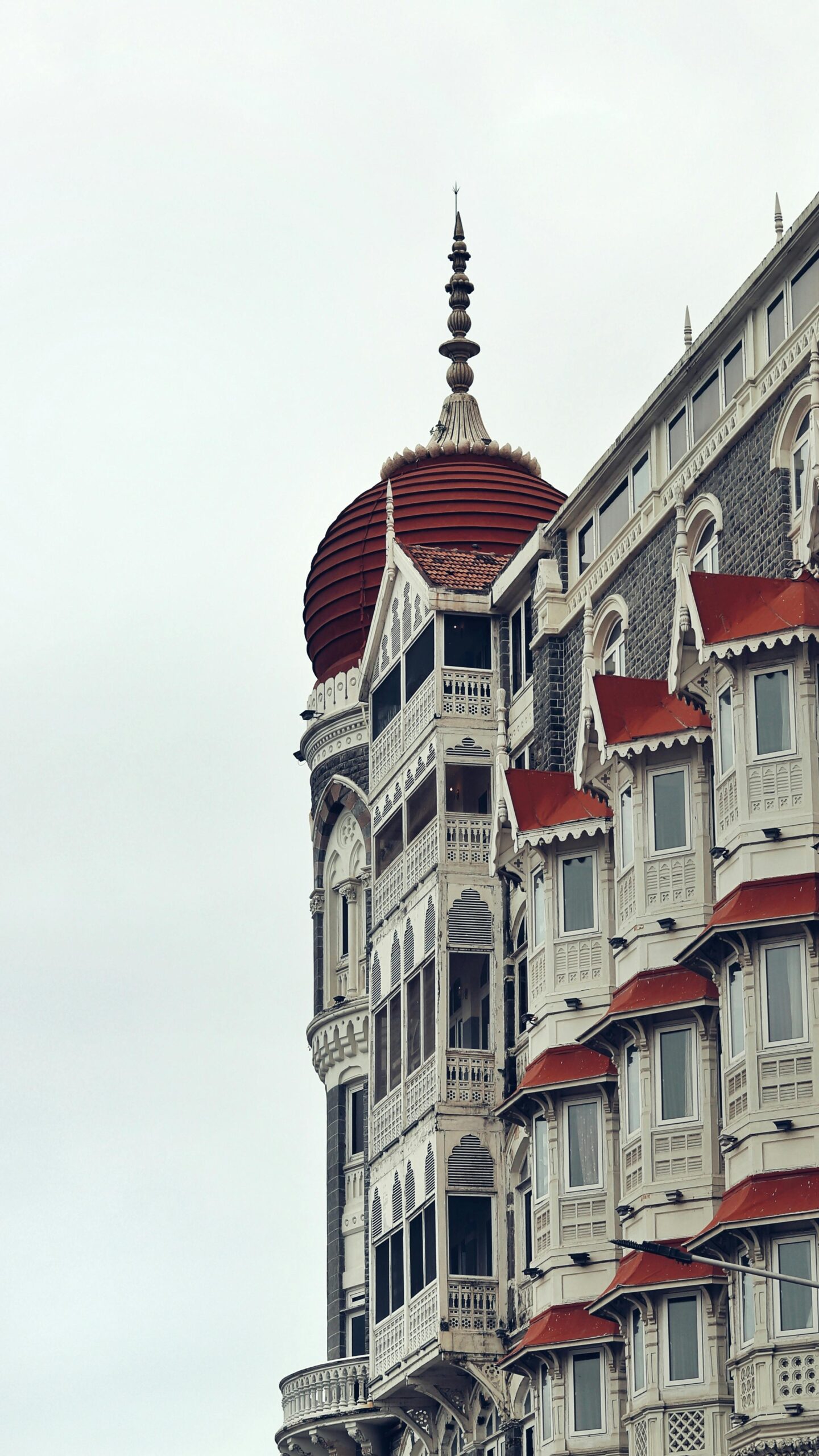 Home Close-up of the iconic Taj Mahal Palace in Mumbai, highlighting its grandeur and architecture.
